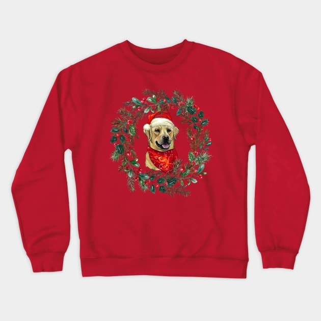 Christmas Labrador Crewneck Sweatshirt by Budwood Designs
